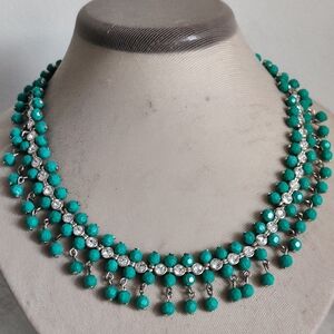 Vintage 80s Dangling Faceted Ball Beads Necklace by Avon